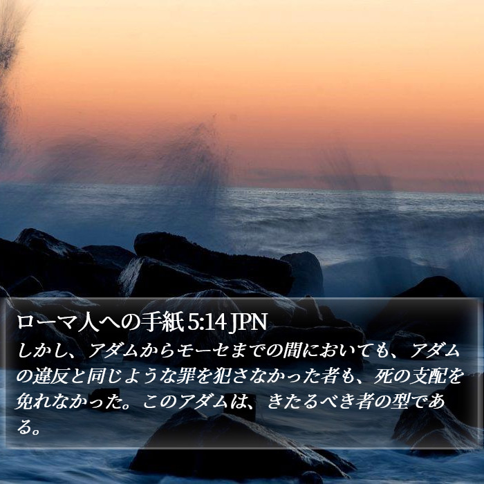 ローマ人への手紙 5:14 JPN Bible Study