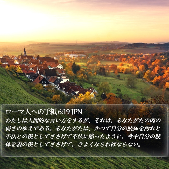 ローマ人への手紙 6:19 JPN Bible Study