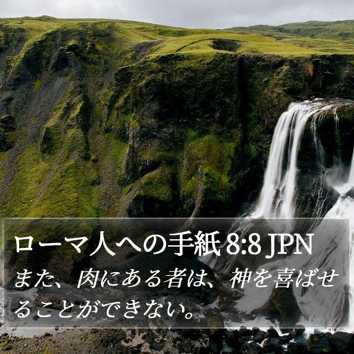 ローマ人への手紙 8:8 JPN Bible Study