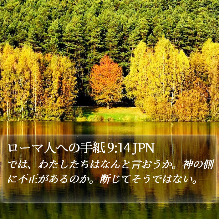 ローマ人への手紙 9:14 JPN Bible Study