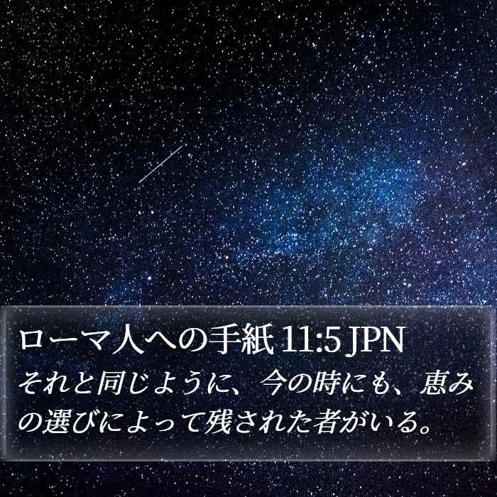 ローマ人への手紙 11:5 JPN Bible Study