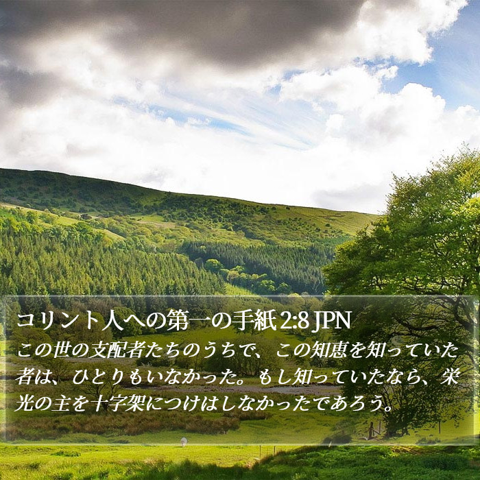 コリント人への第一の手紙 2:8 JPN Bible Study