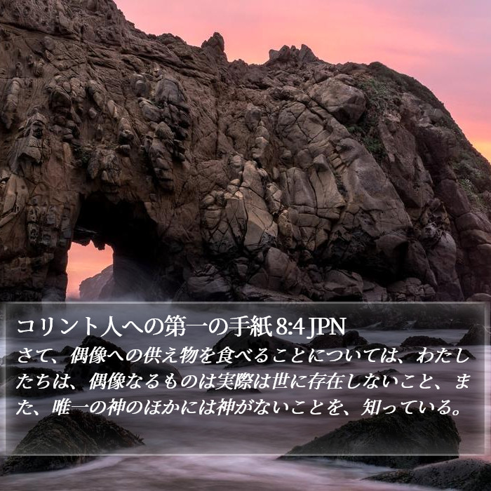 コリント人への第一の手紙 8:4 JPN Bible Study
