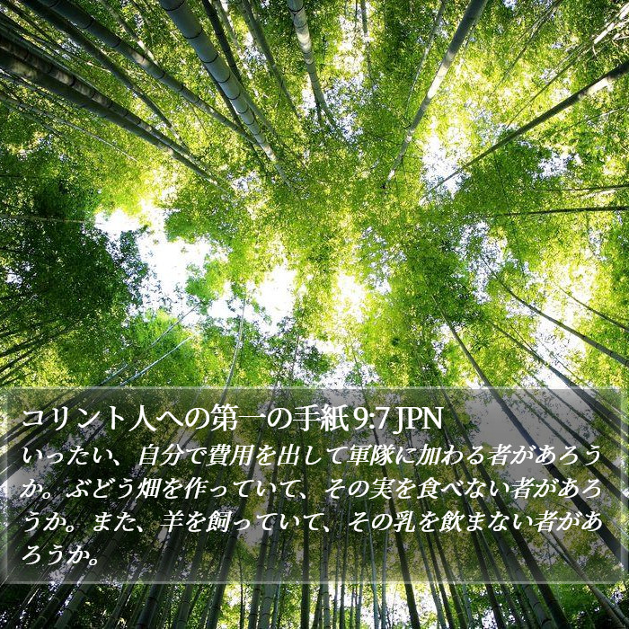 コリント人への第一の手紙 9:7 JPN Bible Study