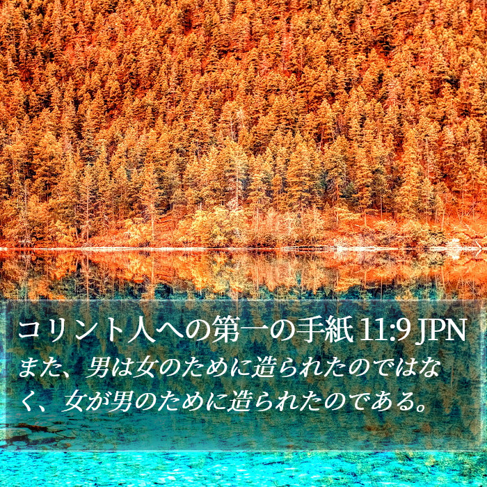 コリント人への第一の手紙 11:9 JPN Bible Study