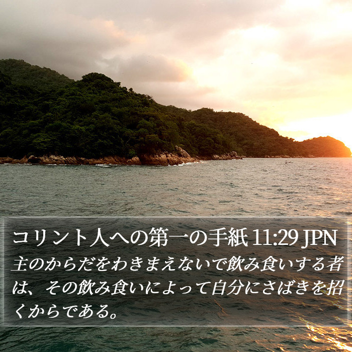 コリント人への第一の手紙 11:29 JPN Bible Study