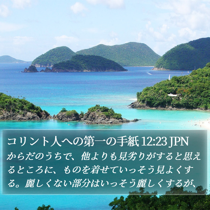 コリント人への第一の手紙 12:23 JPN Bible Study