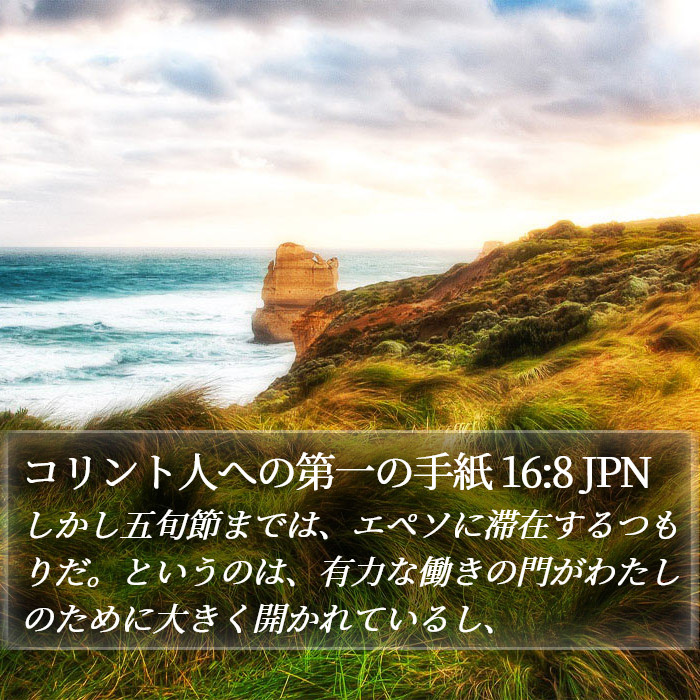 コリント人への第一の手紙 16:8 JPN Bible Study