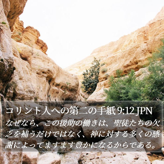 コリント人への第二の手紙 9:12 JPN Bible Study