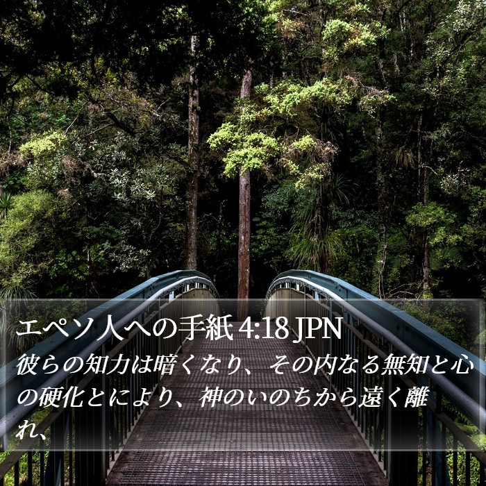 エペソ人への手紙 4:18 JPN Bible Study