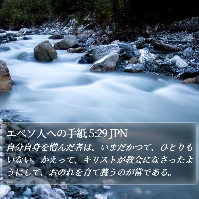 エペソ人への手紙 5:29 JPN Bible Study