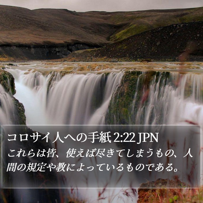 コロサイ人への手紙 2:22 JPN Bible Study