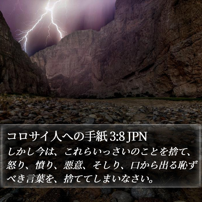 コロサイ人への手紙 3:8 JPN Bible Study