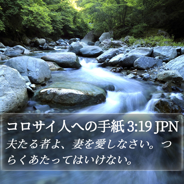 コロサイ人への手紙 3:19 JPN Bible Study