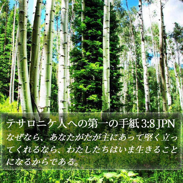 テサロニケ人への第一の手紙 3:8 JPN Bible Study