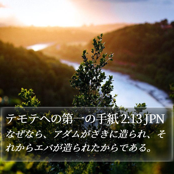 テモテヘの第一の手紙 2:13 JPN Bible Study