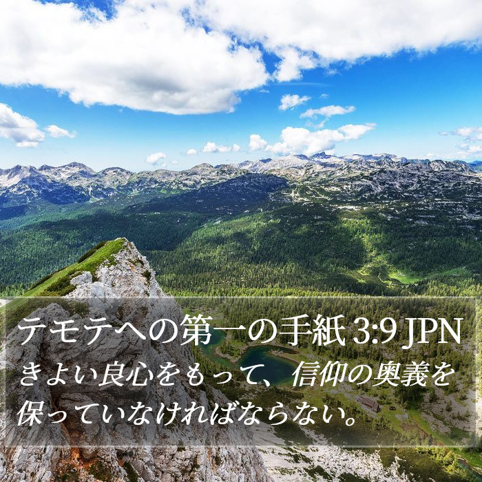 テモテヘの第一の手紙 3:9 JPN Bible Study