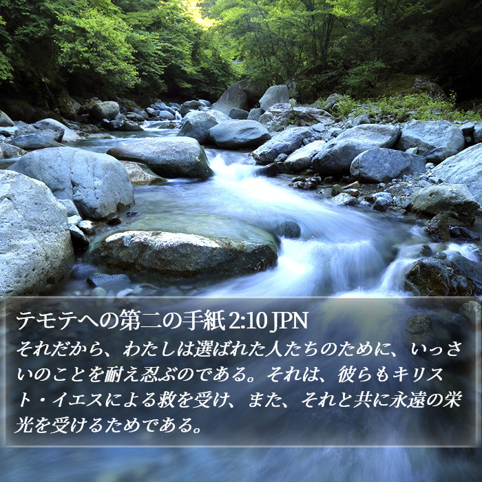 テモテヘの第二の手紙 2:10 JPN Bible Study