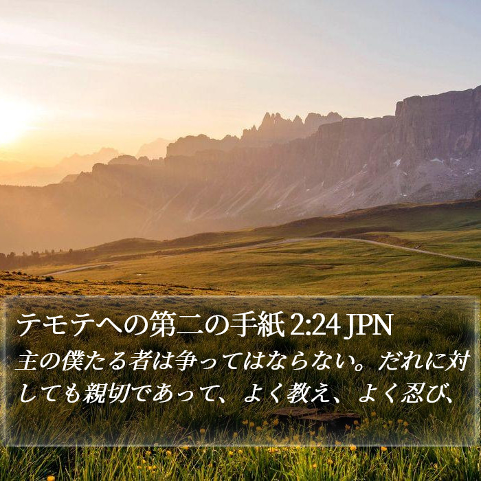 テモテヘの第二の手紙 2:24 JPN Bible Study