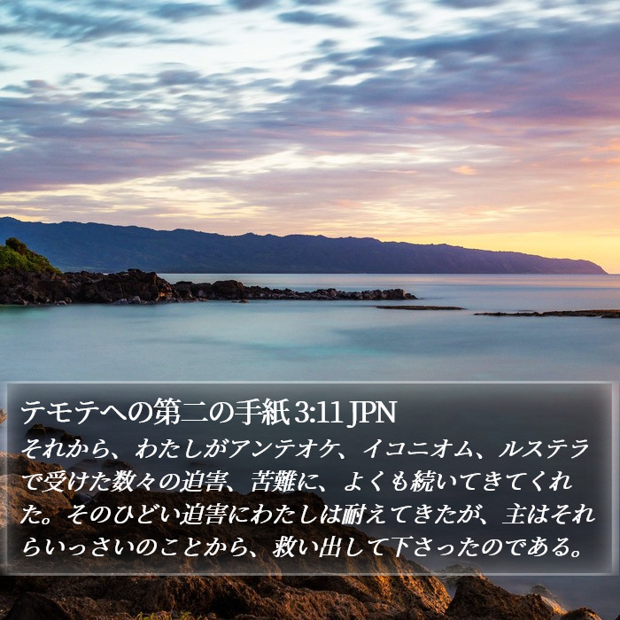 テモテヘの第二の手紙 3:11 JPN Bible Study