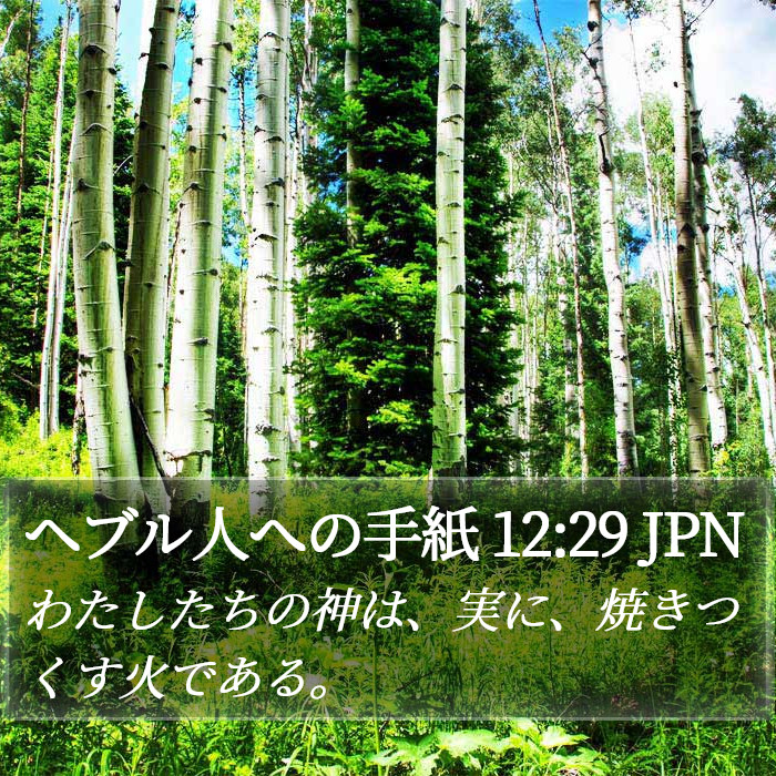 ヘブル人への手紙 12:29 JPN Bible Study