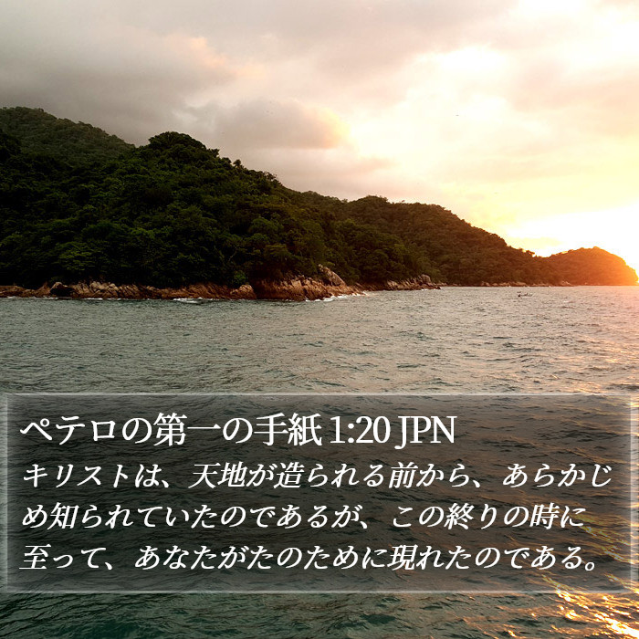 ペテロの第一の手紙 1:20 JPN Bible Study