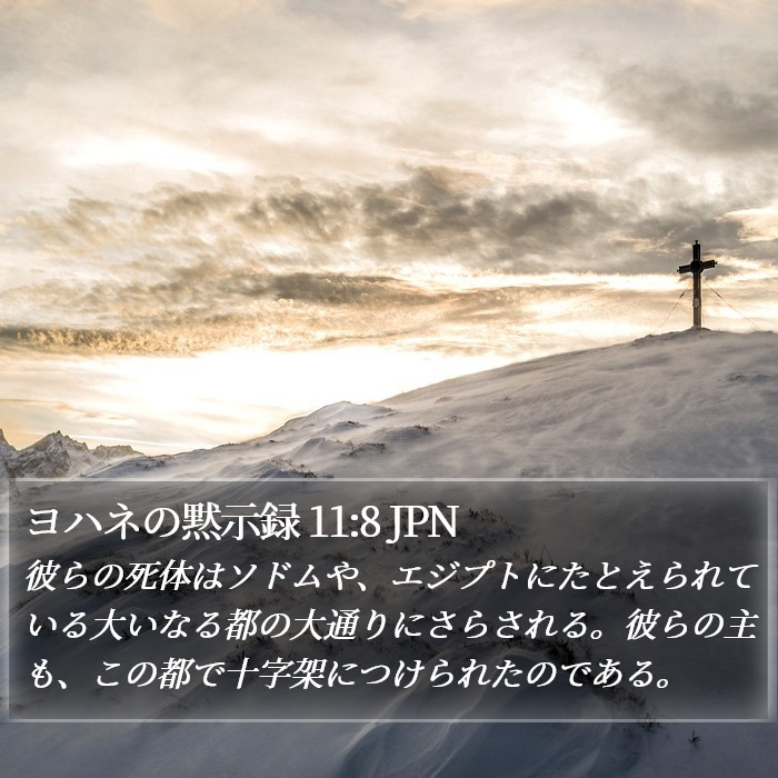 ヨハネの黙示録 11:8 JPN Bible Study