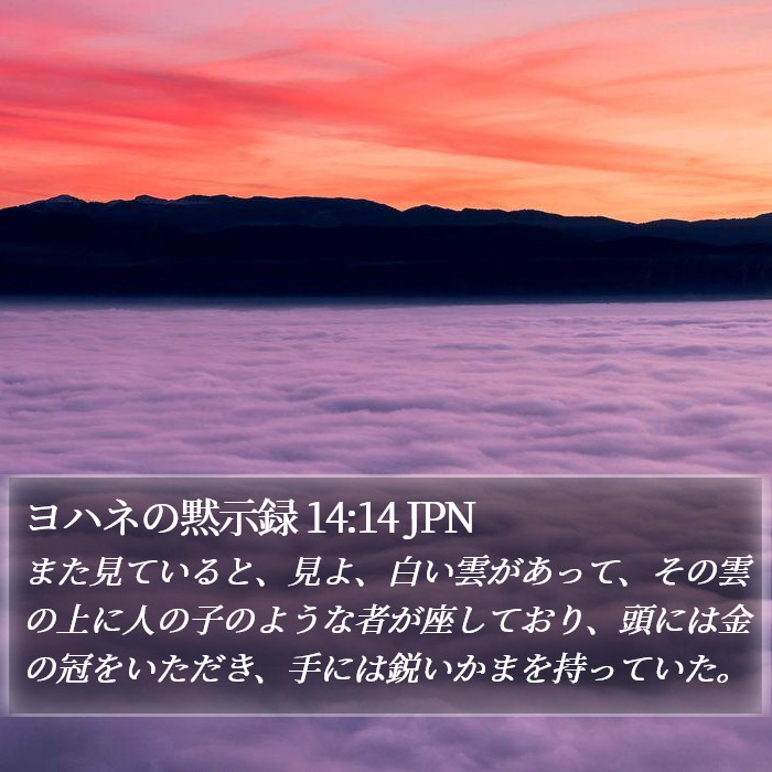 ヨハネの黙示録 14:14 JPN Bible Study